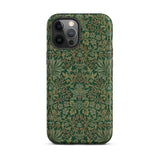 Flower Garden - William Morris Pattern Iphone Case, 12 Pro Max / Matte, Green Floral Patterned Phone Case