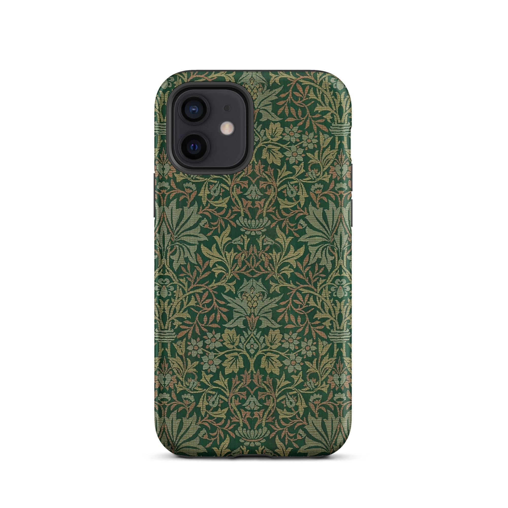 Flower Garden - William Morris Pattern Iphone Case, 12 / Tough Phone, Green Floral Patterned Phone Case