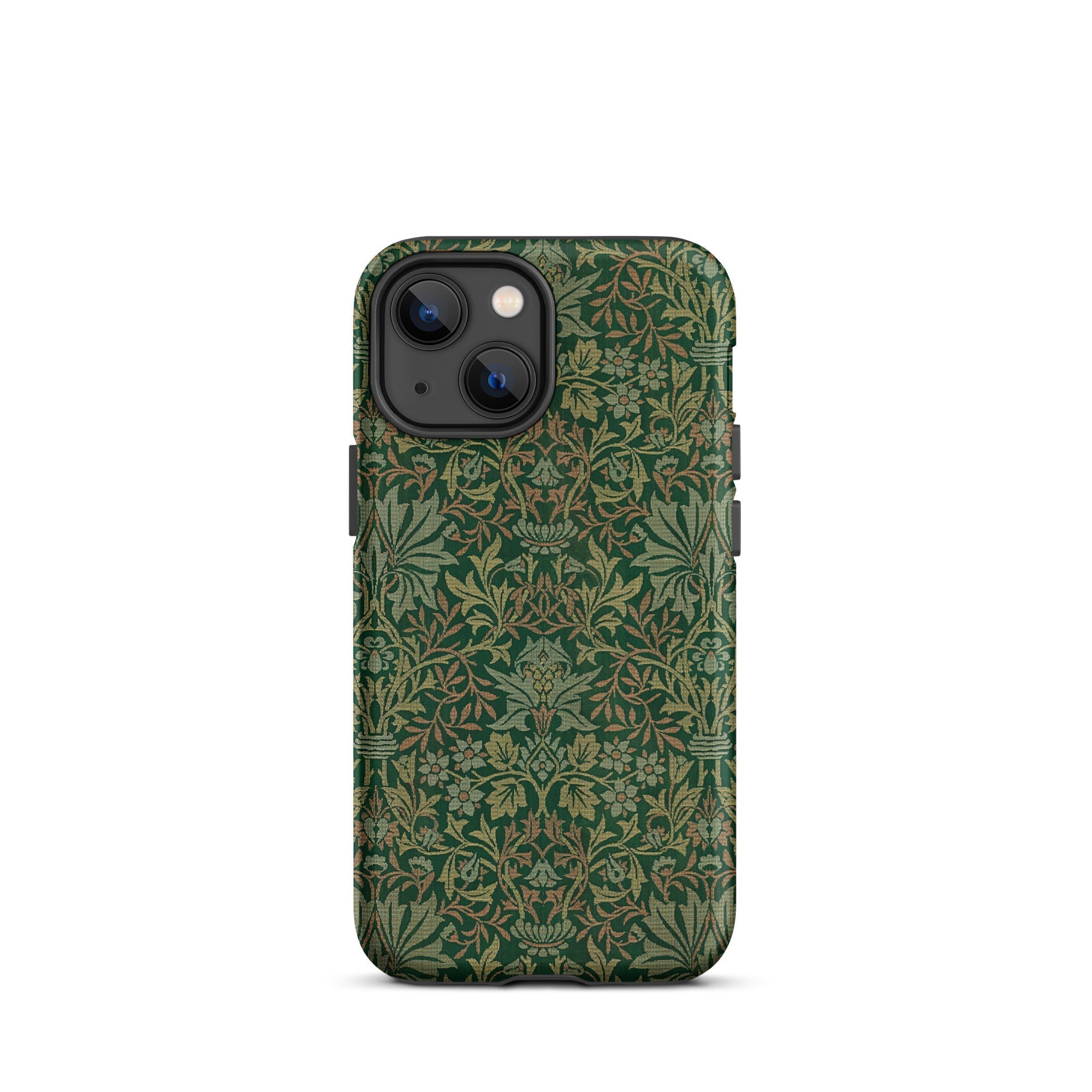 Flower Garden William Morris Pattern Iphone Case, 13 Mini / Matte, Green Floral Patterned Phone Case