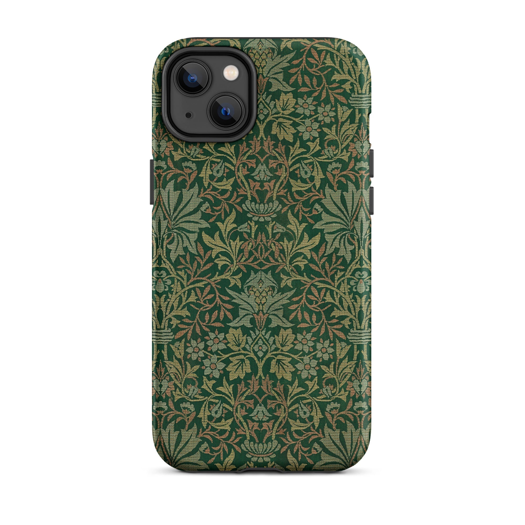 Flower Garden William Morris Pattern Iphone Case, 14 Plus / Matte, Green Floral Patterned Phone Case