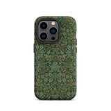 Flower Garden - William Morris Pattern Iphone Case, 14 Pro / Matte, Green Floral Patterned Phone Case