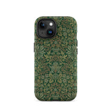 Flower Garden - William Morris Pattern Iphone Case, 15 / Matte, Green Floral Patterned Phone Case