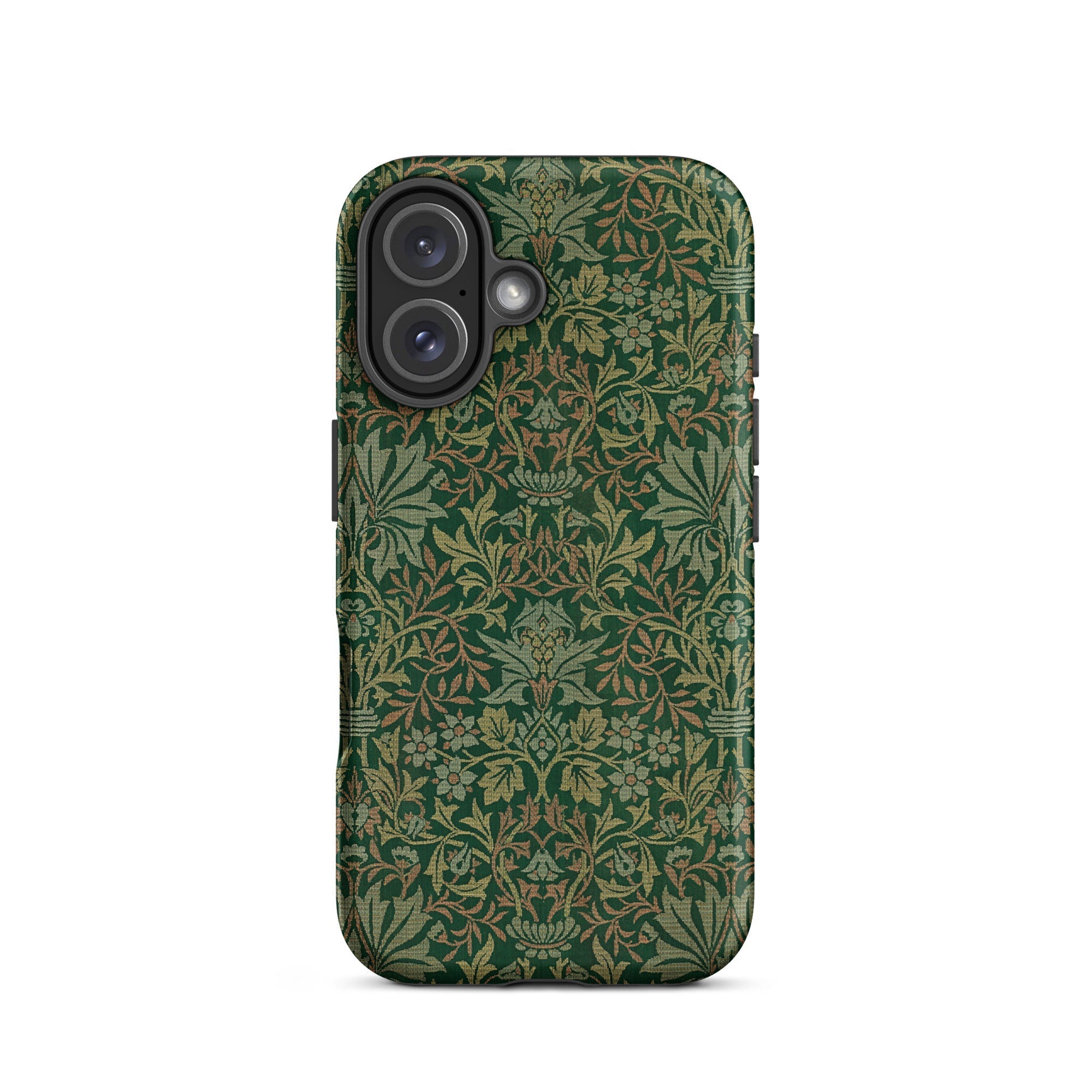 Flower Garden William Morris Pattern Iphone Case, 16 / Matte, Green Floral Patterned Phone Case