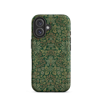 Flower Garden - William Morris Pattern Iphone Case, 16 / Matte, Green Floral Patterned Phone Case