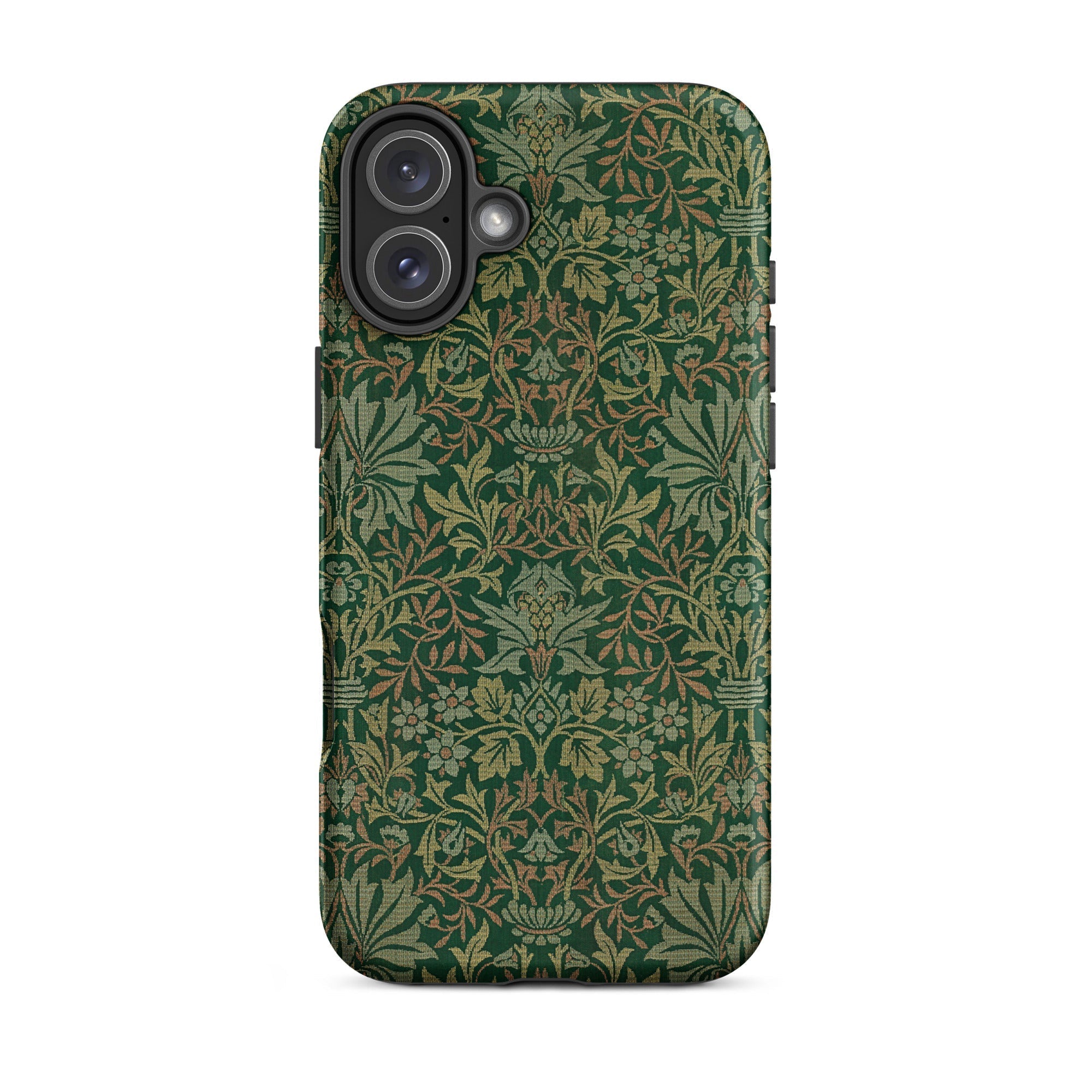 Flower Garden William Morris Pattern Iphone Case, 16 Plus / Matte, Green Floral Patterned Phone Case