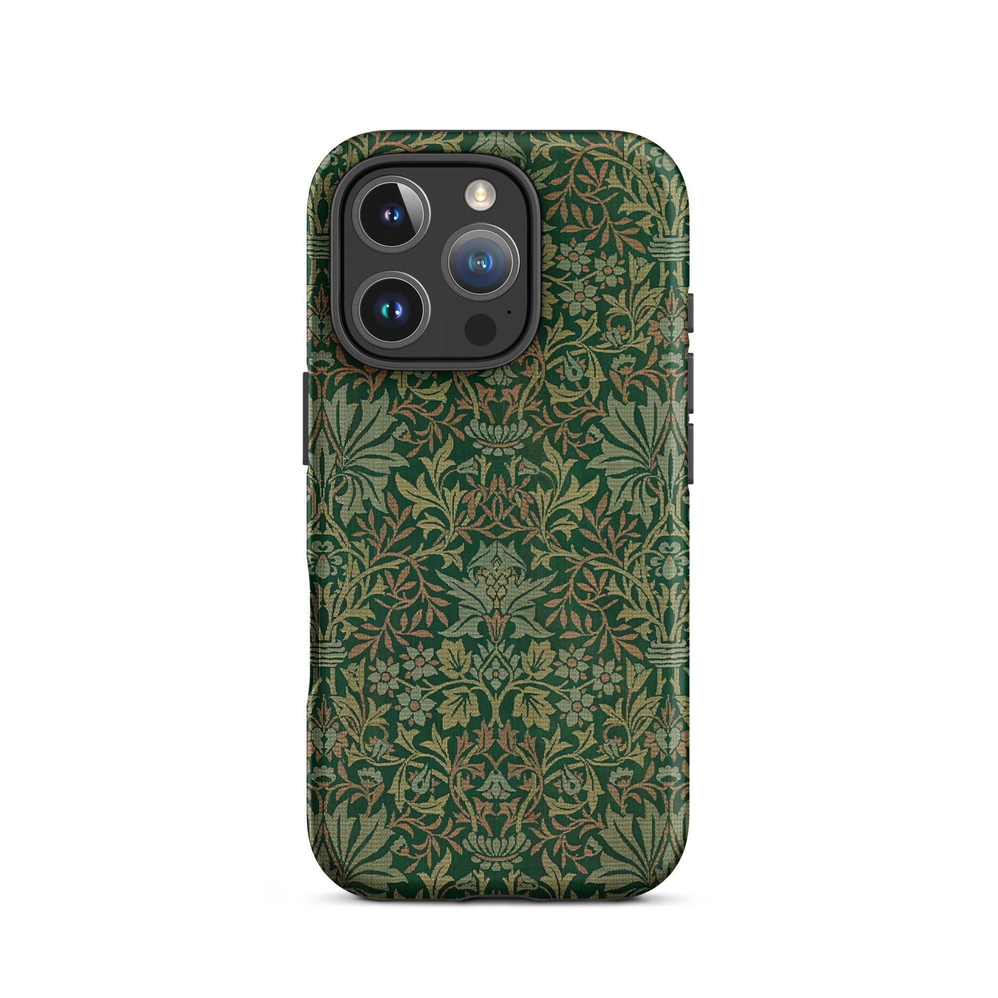 Flower Garden William Morris Pattern Iphone Case, 16 Pro / Matte, Green Floral Patterned Phone Case