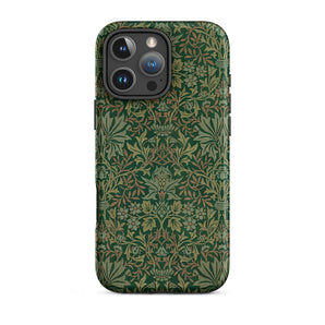 Flower Garden - William Morris Pattern Iphone Case, 16 Pro Max / Matte, Green Floral Patterned Phone Case