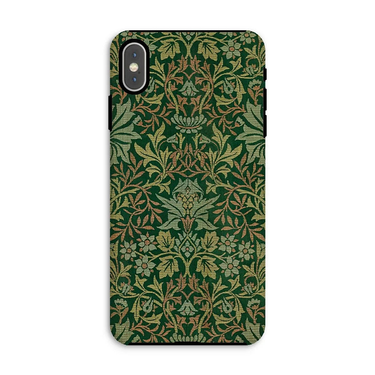Flower Garden - William Morris Pattern Iphone Case, Xs Max / Matte, Ornate Floral Patterned Phone Case Green Gold Design