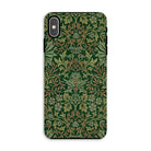 Flower Garden - William Morris Pattern Iphone Case, Xs Max / Matte, Ornate Floral Patterned Phone Case Green Gold Design