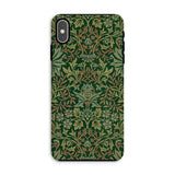 Flower Garden - William Morris Pattern Iphone Case, Xs Max / Matte, Ornate Floral Patterned Phone Case Green Gold Design