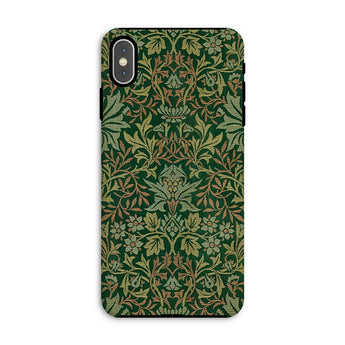 Flower Garden - William Morris Pattern Iphone Case, Xs Max / Matte, Ornate Floral Patterned Phone Case Green Gold Design