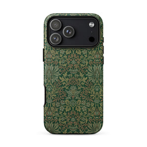 Flower Garden - William Morris Pattern Phone Case Iphone 17 Pro Max / Matte Green Floral Iphone 12 Case Textured Pattern Durable William