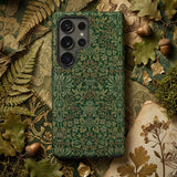 Flower Garden - William Morris Pattern Phone Case Dark Green Phone Case Intricate Vintage Botanical Pattern William Morris’s Horticultural,