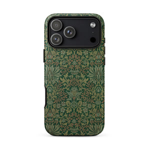 Flower Garden - William Morris Pattern Phone Case Iphone 17 Pro Max / Matte Green Floral Iphone 12 Case Textured Pattern Durable William