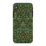 Flower Garden - William Morris Pattern Phone Case Iphone Xs / Matte Smartphone Case Ornate Green Gold Floral Pattern William Morris’s