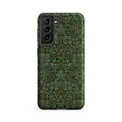 Flower Garden William Morris Pattern Samsung Case, Galaxy S21 Fe / Matte, Dark Green Phone Case Intricate Floral Leaf Pattern