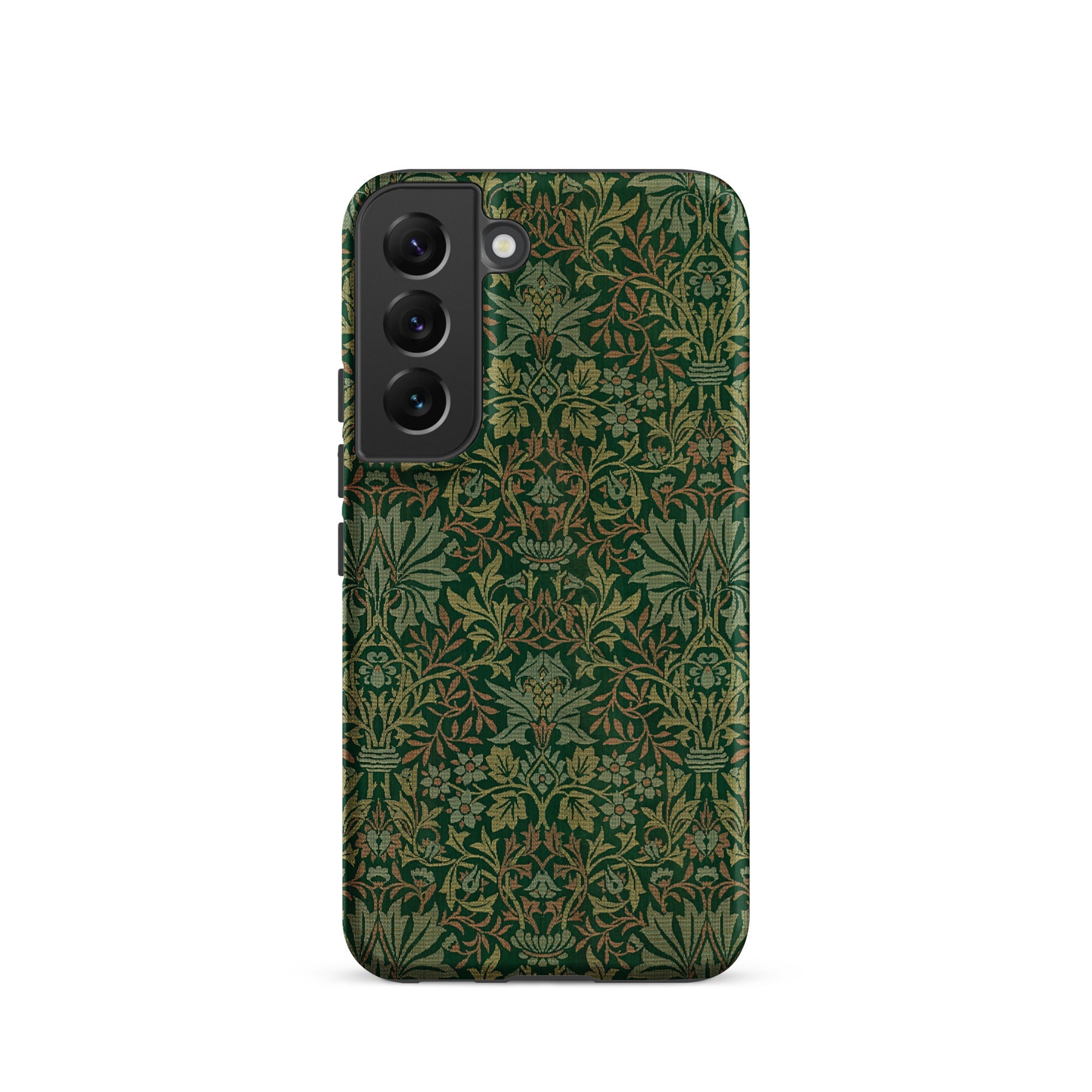 Flower Garden William Morris Pattern Samsung Case, Galaxy S22 / Matte, Smartphone Dark Green Intricately Patterned Case