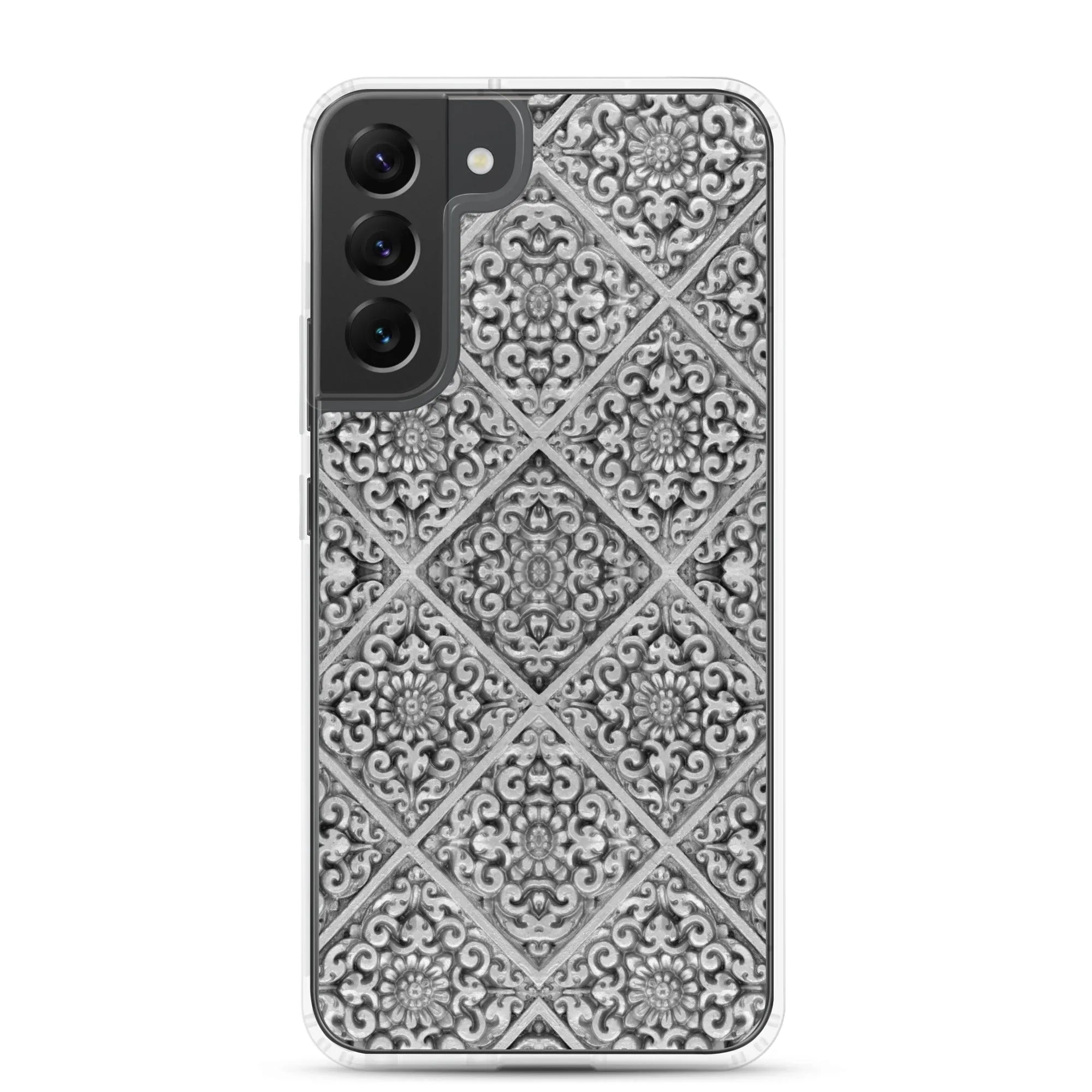 Flower Maze Samsung Galaxy Case - Black And White - Samsung Galaxy S22 Plus - Mobile Phone Cases - Aesthetic Art