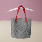 Flower Maze Tote - Black and White Shopping Bag Bags