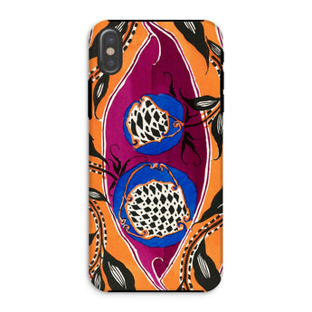 Flower Pods - E.a. Seguy Pochoir Phone Case Iphone Xs / Matte Patterned Smartphone Case Flower Pods Iphone Case, Art Deco Botanical