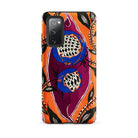 Flower Pods E.a. Seguy Pochoir Samsung Case, Galaxy S20 Fe / Matte, Smartphone Case Vibrant Floral Leaf Pattern Orange Purple