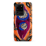 Flower Pods - E.a. Seguy Pochoir Samsung Case, Galaxy S20 Ultra / Matte, Vibrant Orange Phone Case Purple Central Design Two
