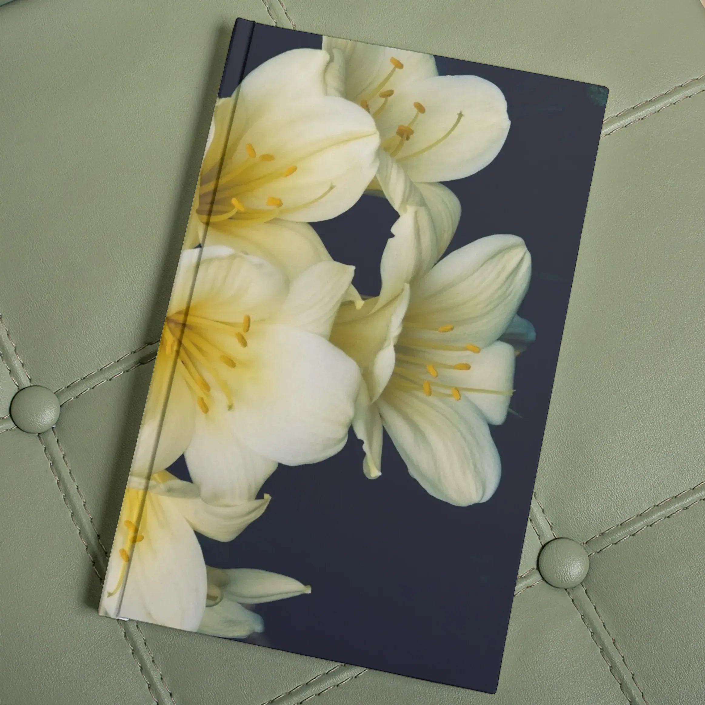 Flower Power Too Hardback Journal - Yellow Clivia Miniata - Notebooks & Notepads - Aesthetic Art