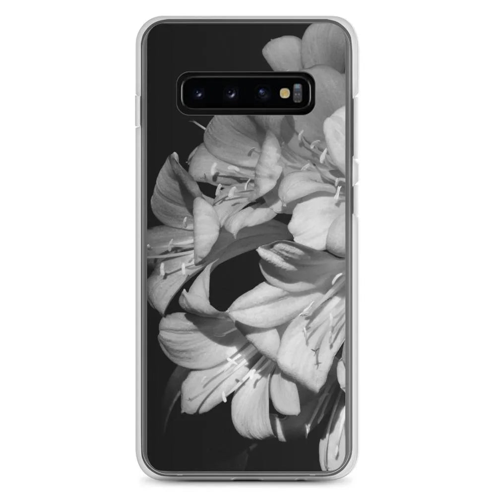 Flower Power Samsung Galaxy Case - black And White - Samsung Galaxy S10 + - Mobile Phone Cases - Aesthetic Art