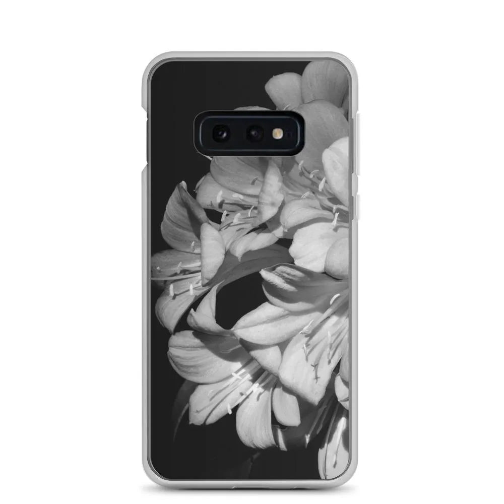 Flower Power Samsung Galaxy Case - black And White - Samsung Galaxy S10e - Mobile Phone Cases - Aesthetic Art