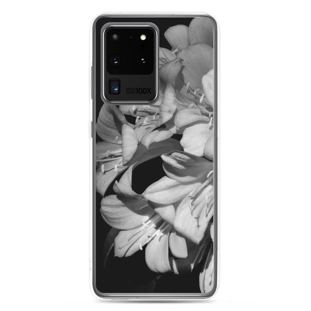 Flower Power Samsung Galaxy Case - black And White - Samsung Galaxy S20 Ultra - Mobile Phone Cases - Aesthetic Art