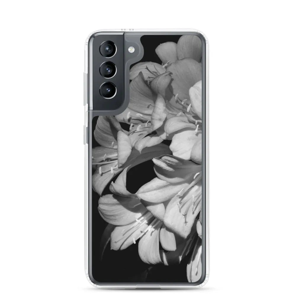 Flower Power Samsung Galaxy Case - black And White - Samsung Galaxy S21 - Mobile Phone Cases - Aesthetic Art