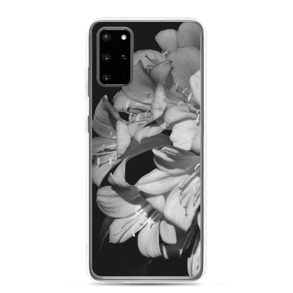 Flower Power Samsung Galaxy Case - black And White - Samsung Galaxy S20 Plus - Mobile Phone Cases - Aesthetic Art
