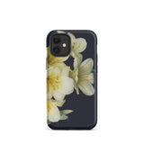 Flower Power too - Yellow Clivia Miniata Iphone Case, 12 Mini / Matte, Floral-patterned Phone Case