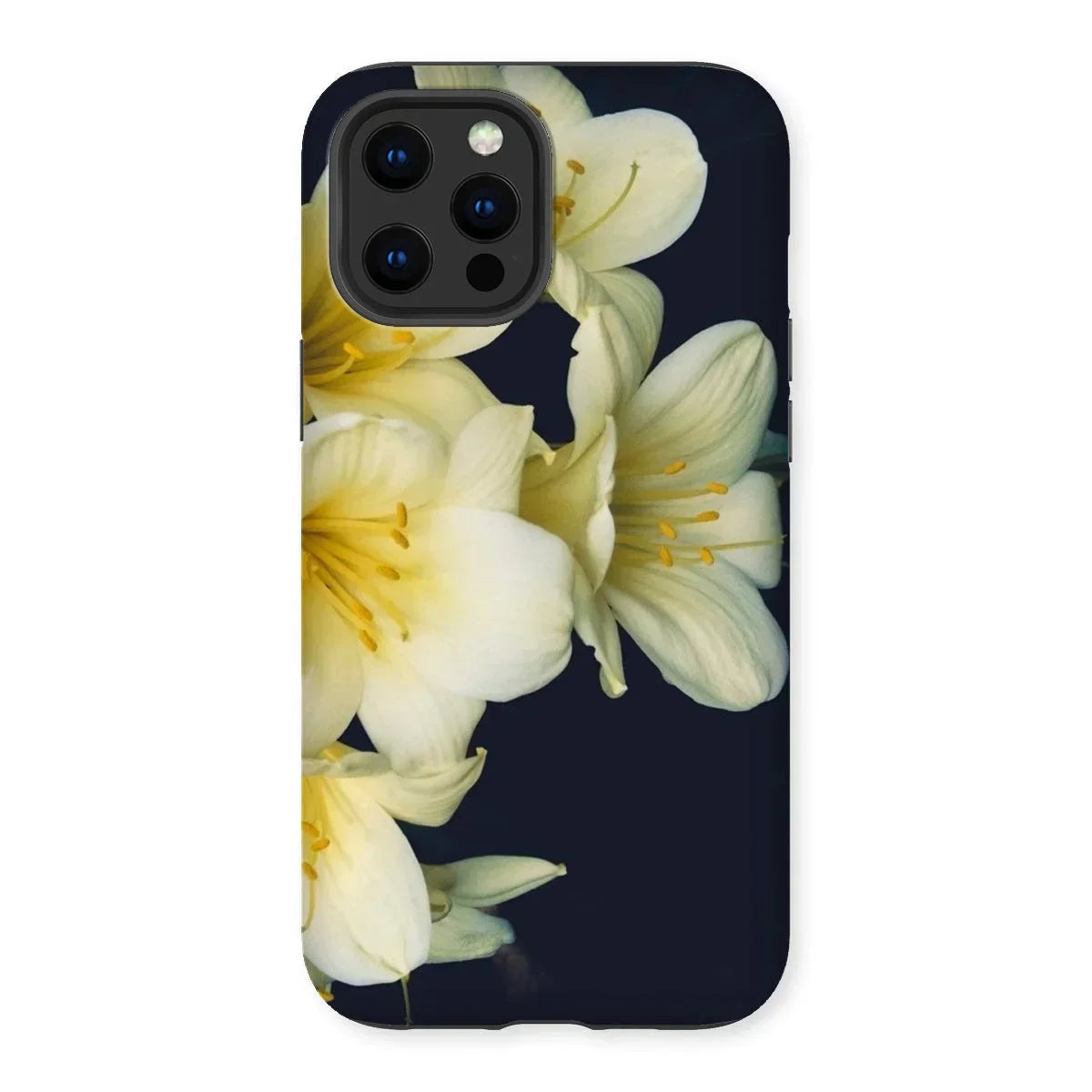 Flower Power too - Yellow Clivia Miniata Iphone Case, 13 Pro Max / Matte, Iphone Case Floral Design White Yellow Lilies Dark