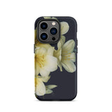Flower Power too - Yellow Clivia Miniata Iphone Case, 14 Pro / Matte, Floral-patterned Phone Case