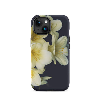 Flower Power too - Yellow Clivia Miniata Iphone Case 15 / Matte Floral-patterned Phone Case Clivia Miniata, Yellow Radiant Allure