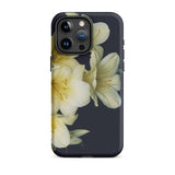 Flower Power too - Yellow Clivia Miniata Iphone Case, 15 Pro Max / Matte, Floral-patterned Phone Case