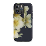Flower Power too - Yellow Clivia Miniata Iphone Case, 16 Pro Max / Matte, Floral-patterned Phone Case