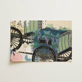 Flower Wagon - Kamisaka Sekka Woodblock Art Print / Canvas, 18x12’’ / 46x31cm / Unframed / no Border, Posters Prints & Visual Artwork, Toby