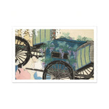 Flower Wagon - Kamisaka Sekka Woodblock Art Print / Canvas Vintage Horse-drawn Carriage Ornate Wheels Decorative Kamisaka Sekka, Sekka