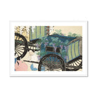 Flower Wagon - Kamisaka Sekka Woodblock Art Print, Vintage Horse-drawn Carriage Decorative Wheels Ornate