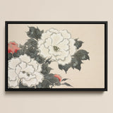 Flowers from Momoyogusa - Kamisaka Sekka Art Print / Canvas, 17x12’’ / A3 / Black Frame, Posters Prints & Visual Artwork, Toby Leon