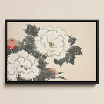 Flowers from Momoyogusa - Kamisaka Sekka Art Print / Canvas, 17x12’’ / A3 / Black Frame, Posters Prints & Visual Artwork, Toby Leon