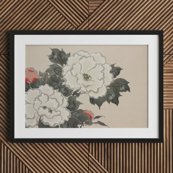 Flowers from Momoyogusa - Kamisaka Sekka Art Print / Canvas, Kamisaka Sekka’s Flowers, Kamisaka Sekka Art, Sekka Art Print