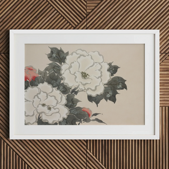 Flowers from Momoyogusa - Kamisaka Sekka Art Print / Canvas, Kamisaka Sekka’s Flowers, Kamisaka Sekka Art, Sekka Art Print