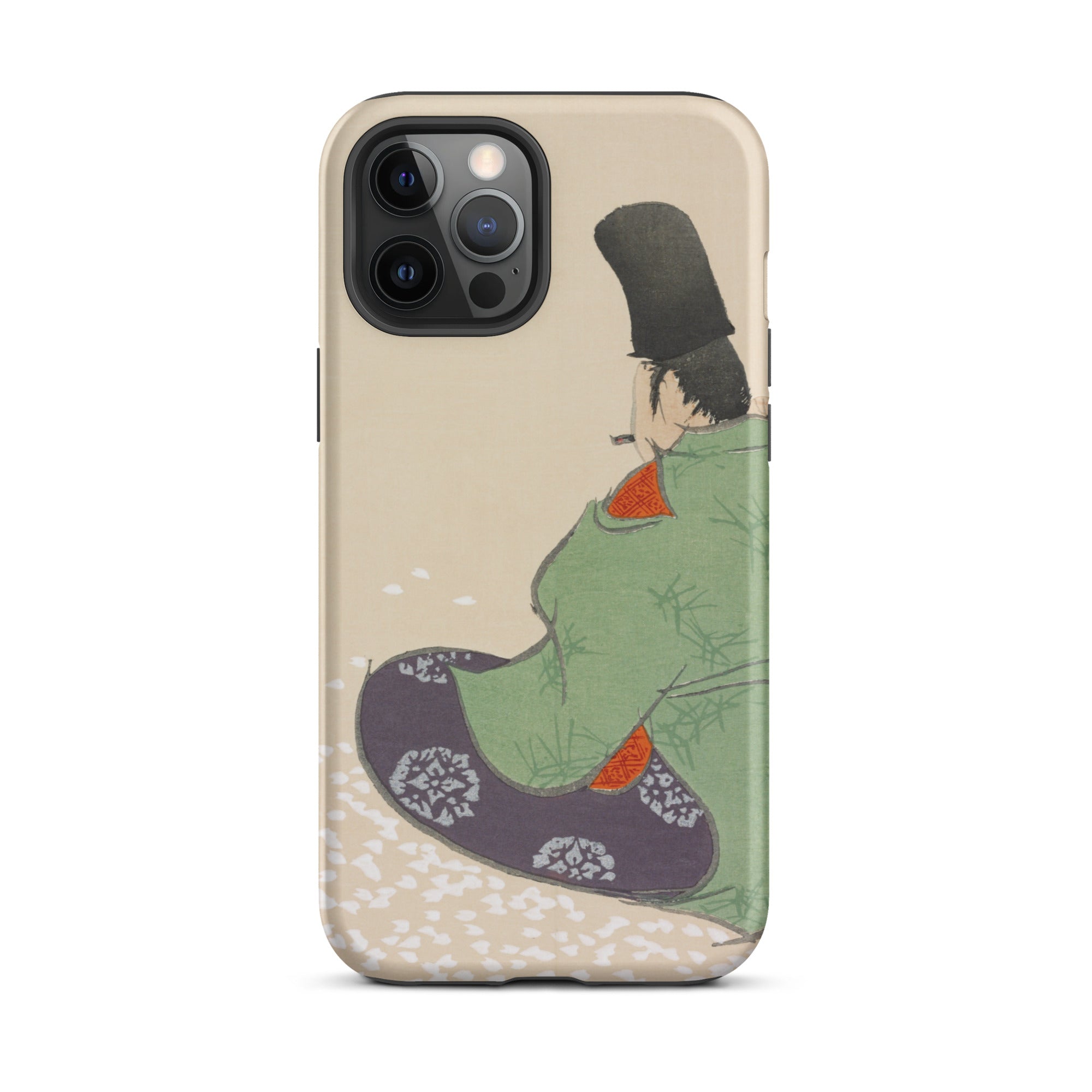 Flute Player Kamisaka Sekka Art Iphone Case, 12 Pro Max / Matte, Phone Case Japanese Art