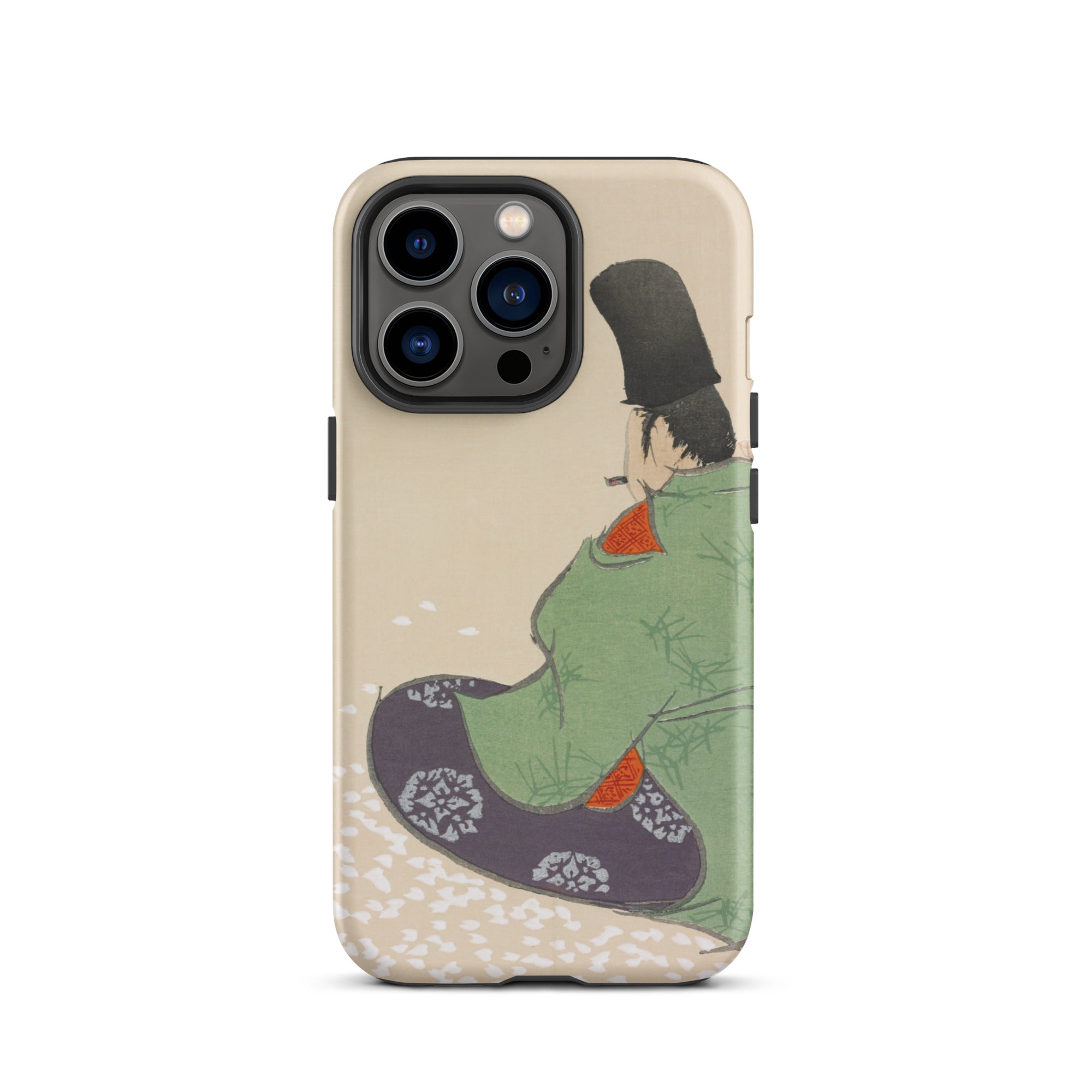 Flute Player Kamisaka Sekka Art Iphone Case, 13 Pro / Matte, Phone Case Japanese Art