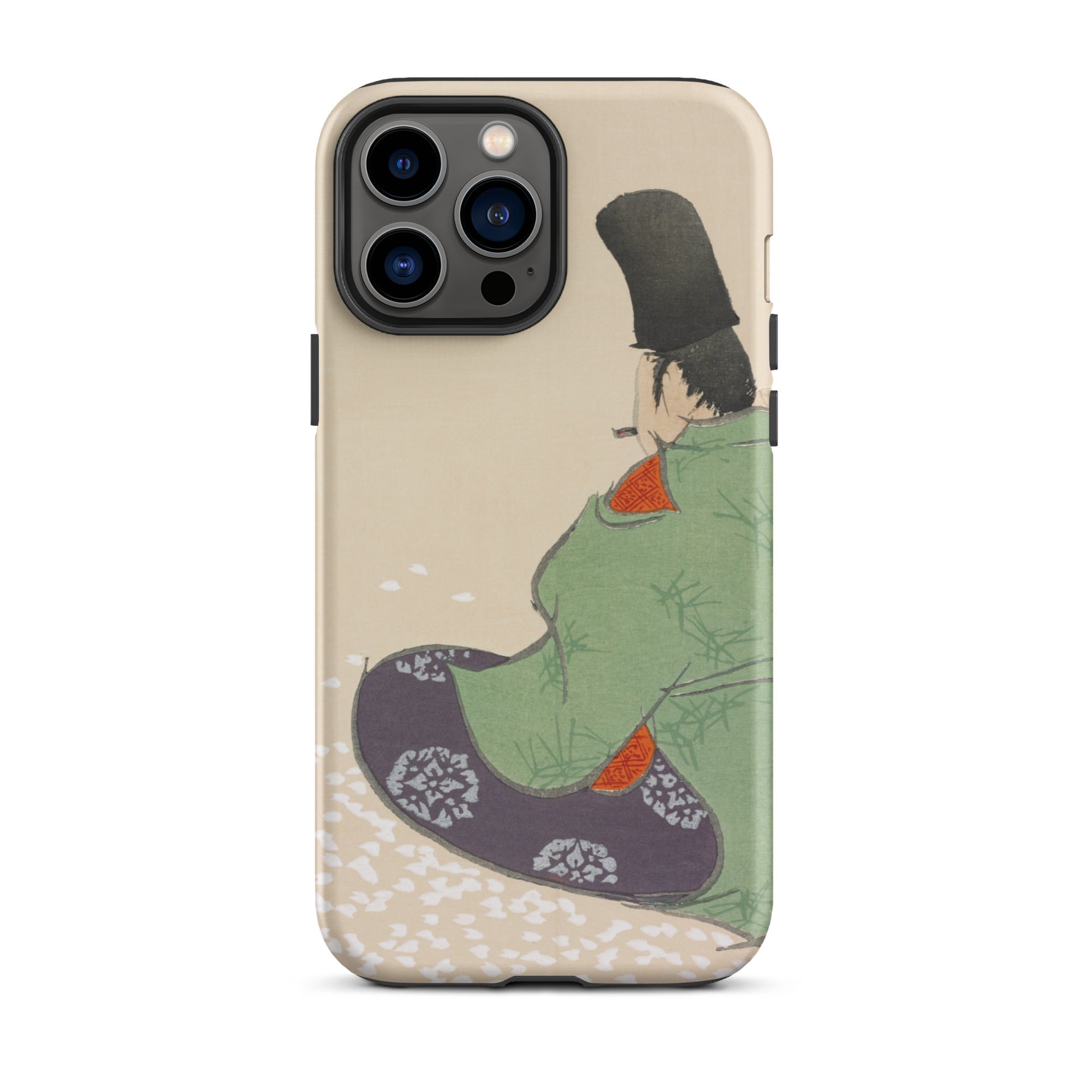 Flute Player Kamisaka Sekka Art Iphone Case, 13 Pro Max / Matte, Phone Case Japanese Art