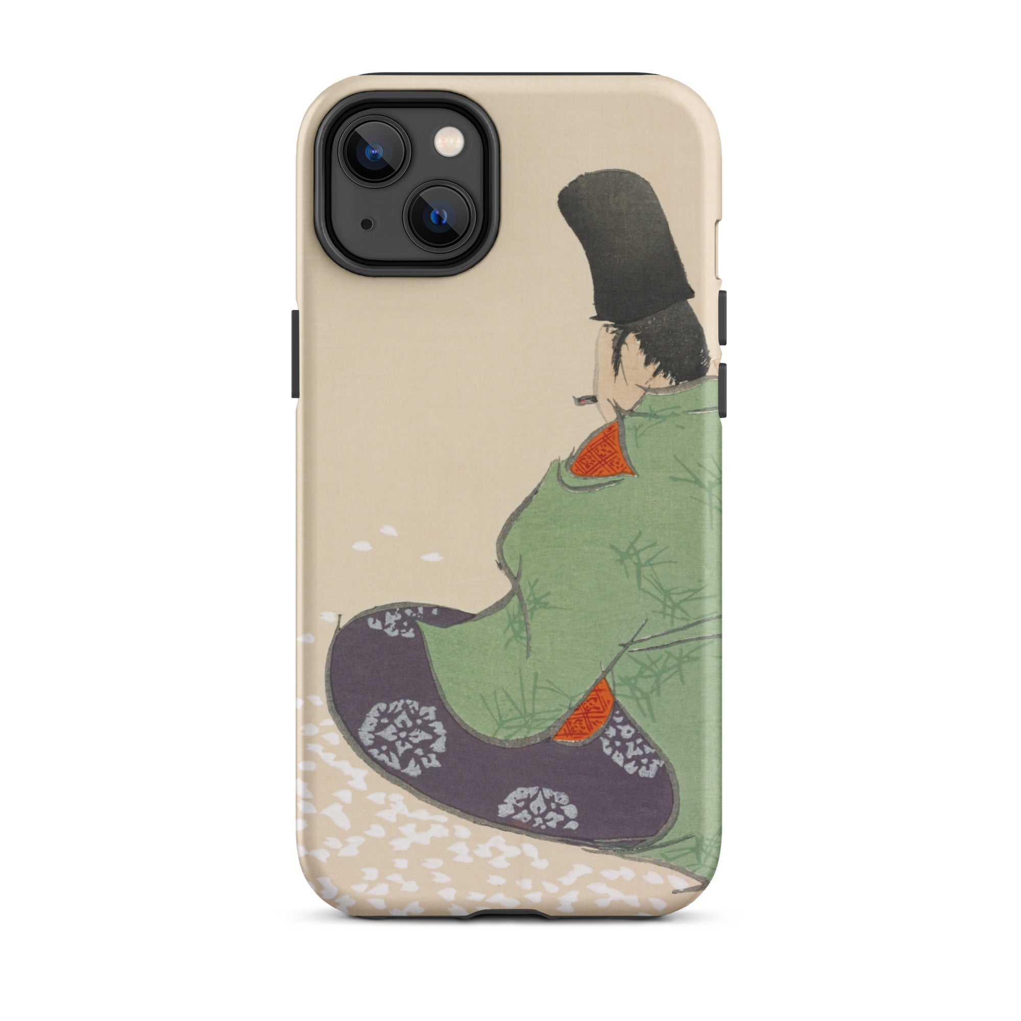 Flute Player Kamisaka Sekka Art Iphone Case, 14 Plus / Matte, Phone Case Japanese Art
