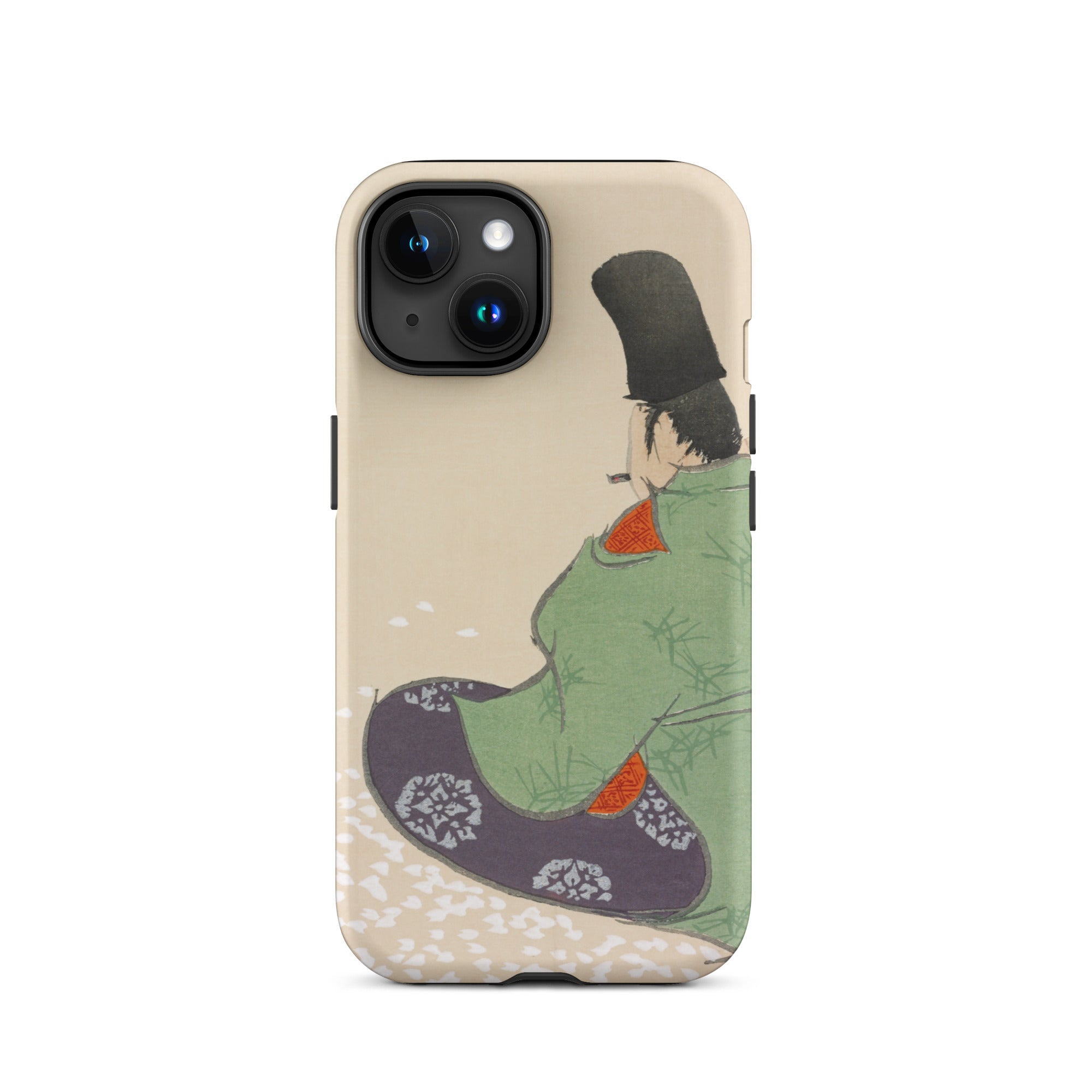 Flute Player Kamisaka Sekka Art Iphone Case, 15 / Matte, Phone Case Japanese Art